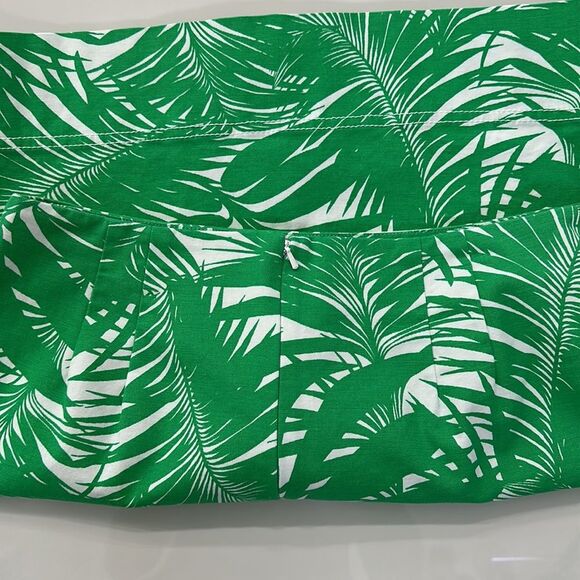 Talbots Women’s Palm Tree Leaf Green/White Tropical Print Skirt Sz 8P - Picture 8 of 8